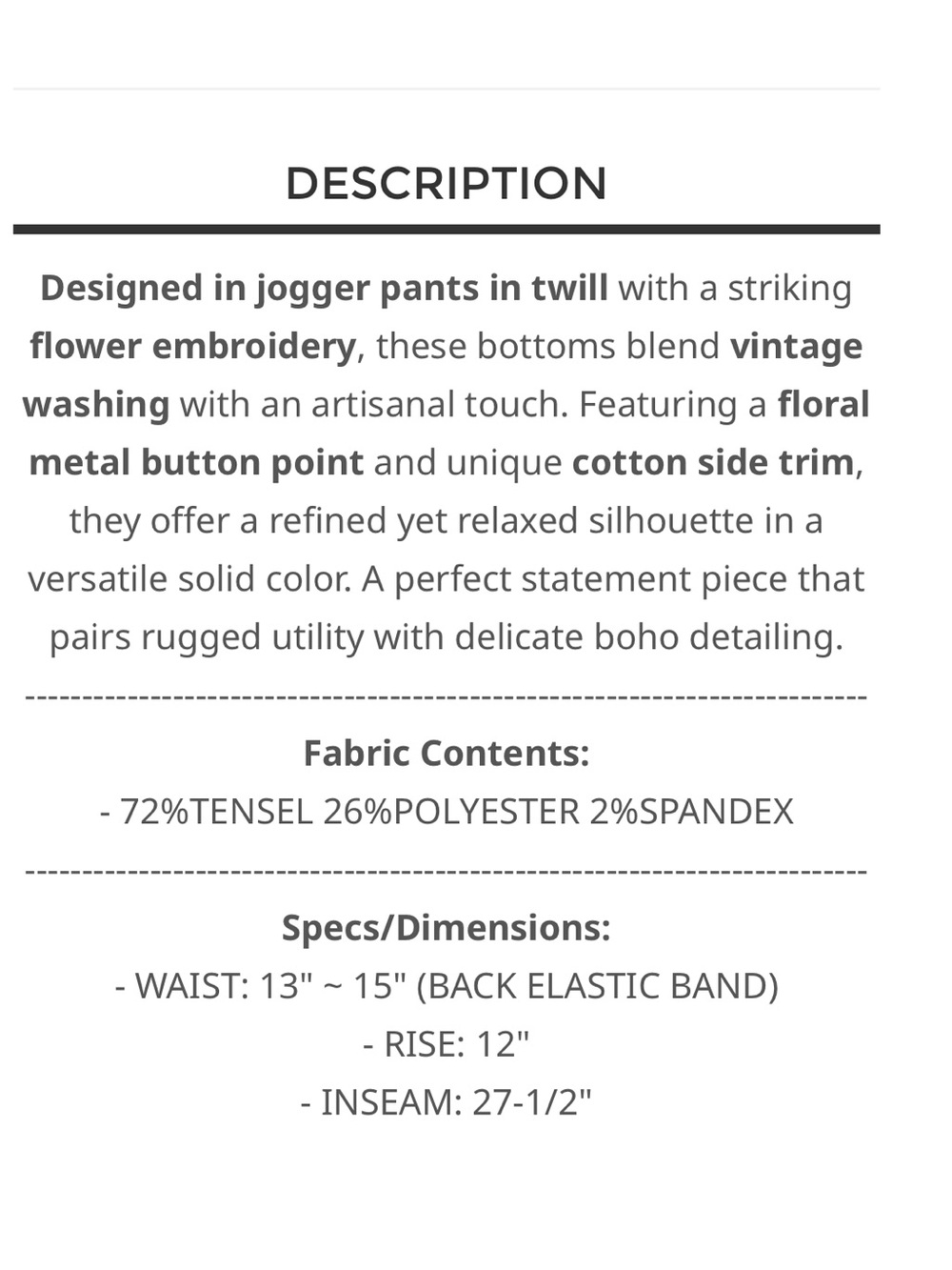 Pol Embroidered Jogger Jeans - Picture 9 of 11